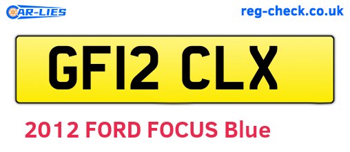 GF12CLX are the vehicle registration plates.
