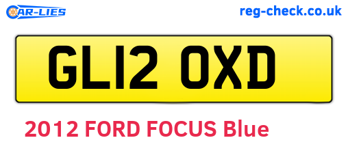 GL12OXD are the vehicle registration plates.