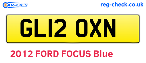 GL12OXN are the vehicle registration plates.