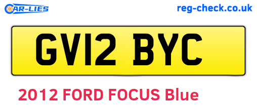 GV12BYC are the vehicle registration plates.