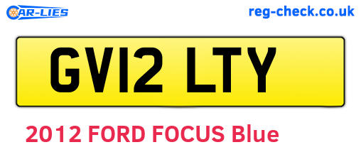 GV12LTY are the vehicle registration plates.