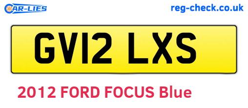 GV12LXS are the vehicle registration plates.
