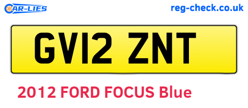 GV12ZNT are the vehicle registration plates.