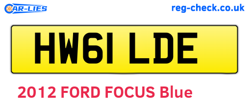 HW61LDE are the vehicle registration plates.