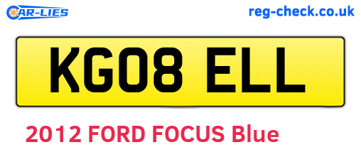 KG08ELL are the vehicle registration plates.