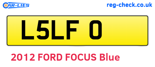 L5LFO are the vehicle registration plates.