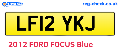 LF12YKJ are the vehicle registration plates.
