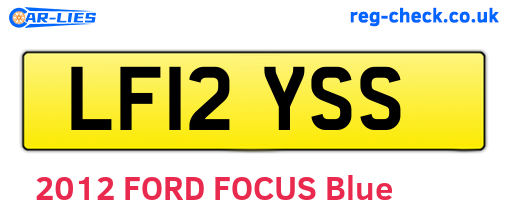 LF12YSS are the vehicle registration plates.