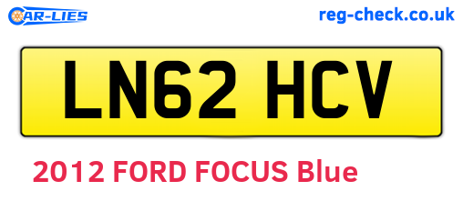 LN62HCV are the vehicle registration plates.
