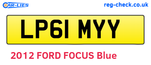LP61MYY are the vehicle registration plates.