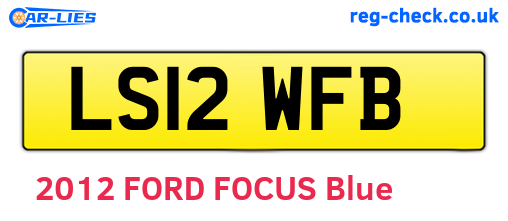 LS12WFB are the vehicle registration plates.