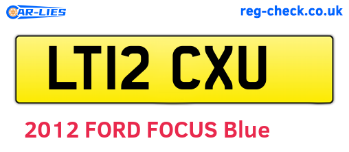 LT12CXU are the vehicle registration plates.