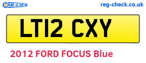 LT12CXY are the vehicle registration plates.