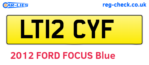 LT12CYF are the vehicle registration plates.