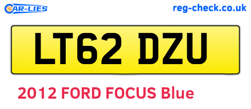 LT62DZU are the vehicle registration plates.