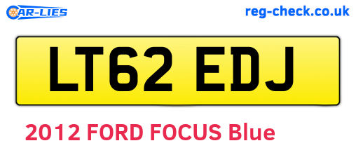 LT62EDJ are the vehicle registration plates.
