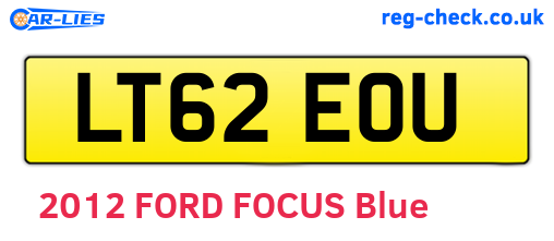 LT62EOU are the vehicle registration plates.