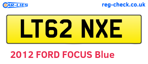 LT62NXE are the vehicle registration plates.