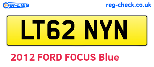 LT62NYN are the vehicle registration plates.
