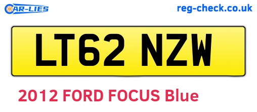 LT62NZW are the vehicle registration plates.