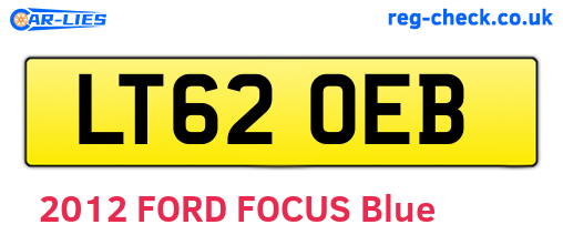 LT62OEB are the vehicle registration plates.