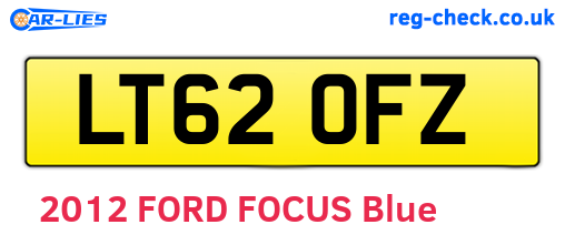 LT62OFZ are the vehicle registration plates.