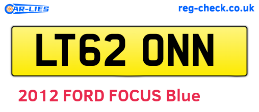 LT62ONN are the vehicle registration plates.