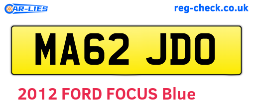 MA62JDO are the vehicle registration plates.
