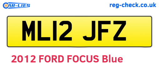 ML12JFZ are the vehicle registration plates.