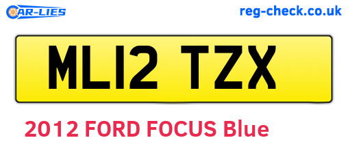 ML12TZX are the vehicle registration plates.