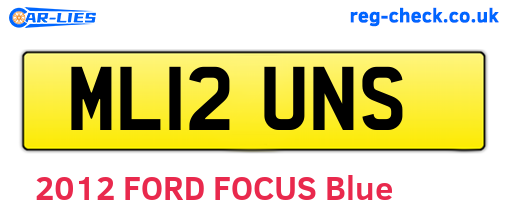 ML12UNS are the vehicle registration plates.