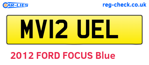 MV12UEL are the vehicle registration plates.