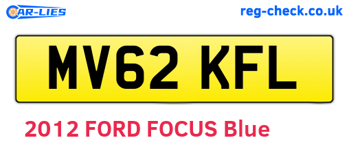 MV62KFL are the vehicle registration plates.