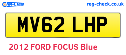 MV62LHP are the vehicle registration plates.