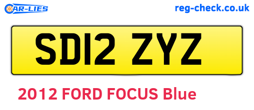SD12ZYZ are the vehicle registration plates.