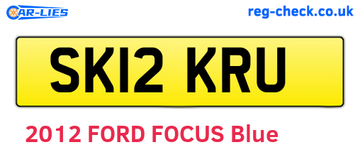 SK12KRU are the vehicle registration plates.