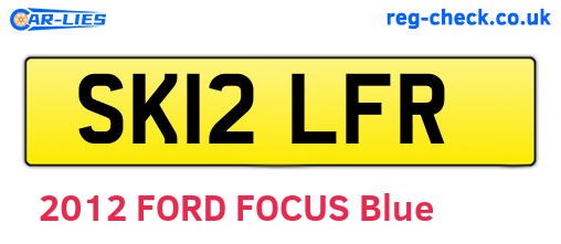 SK12LFR are the vehicle registration plates.
