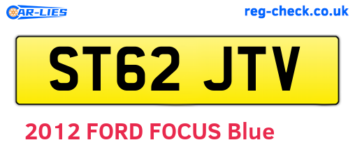 ST62JTV are the vehicle registration plates.