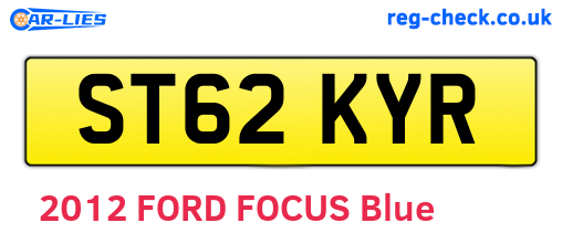 ST62KYR are the vehicle registration plates.