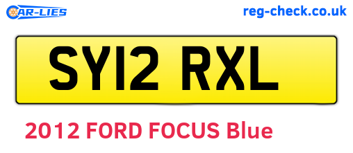 SY12RXL are the vehicle registration plates.