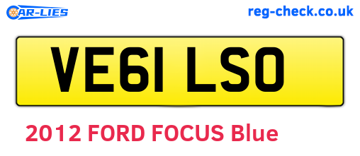 VE61LSO are the vehicle registration plates.