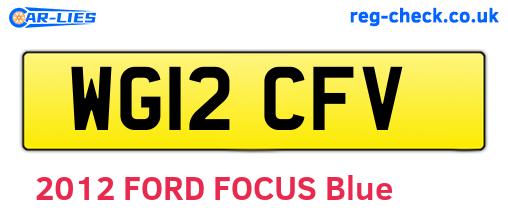 WG12CFV are the vehicle registration plates.