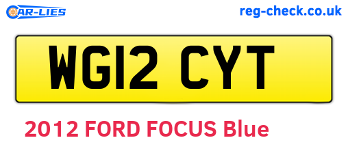 WG12CYT are the vehicle registration plates.