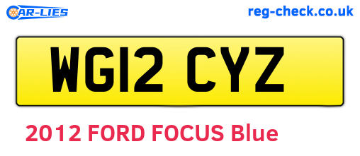 WG12CYZ are the vehicle registration plates.
