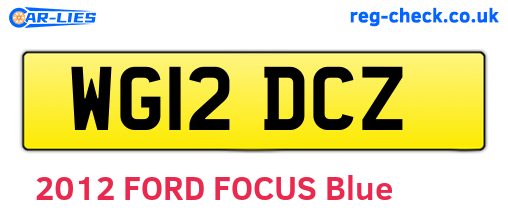 WG12DCZ are the vehicle registration plates.