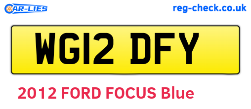 WG12DFY are the vehicle registration plates.