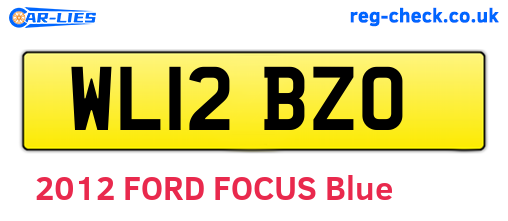 WL12BZO are the vehicle registration plates.