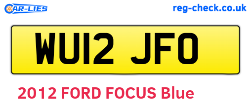 WU12JFO are the vehicle registration plates.