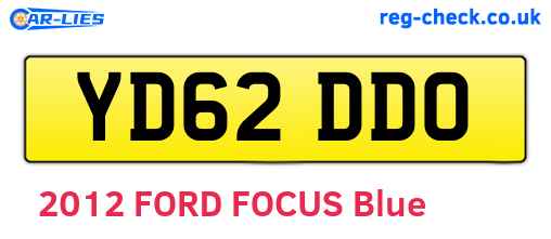 YD62DDO are the vehicle registration plates.