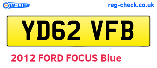 YD62VFB are the vehicle registration plates.